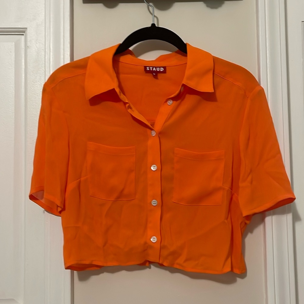 Staud Cropped Blouse